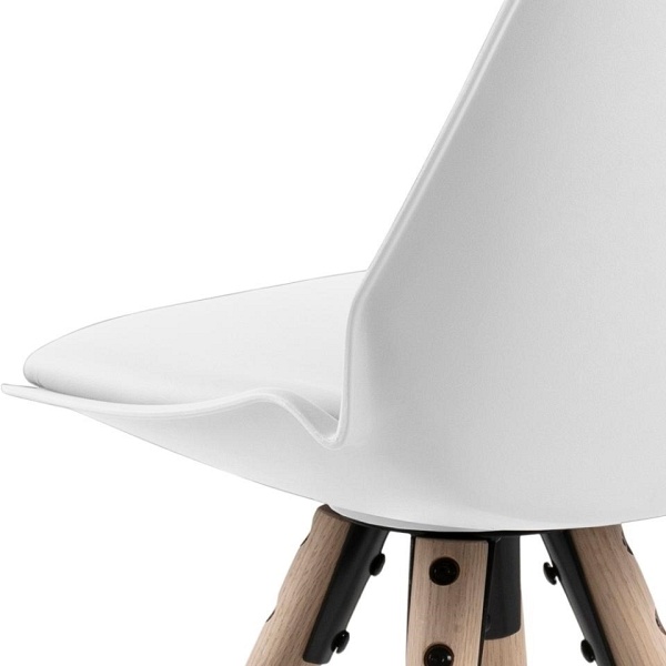 Stołek barowy Oslo biały high - ACTONA